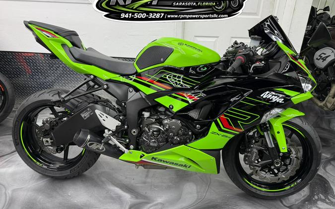 2023 Kawasaki Ninja ZX6R KRT ABS With M4 Exhaust + GB Engine Covers + ASV Levers