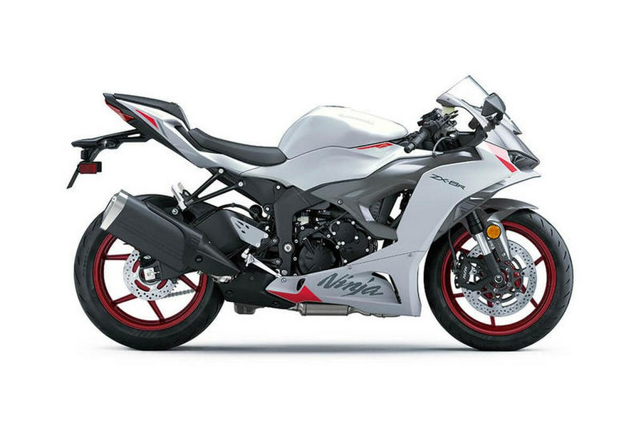 2024 Kawasaki Ninja® ZX™-6R ABS Pearl Robotic White/Metallic Graphite Gray