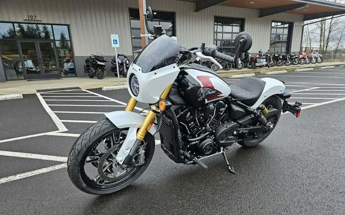 2025 Indian 101 Scout Ghost White Metallic With Graphics