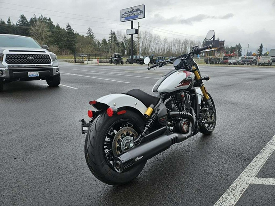 2025 Indian 101 Scout Ghost White Metallic With Graphics