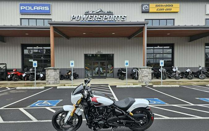 2025 Indian 101 Scout Ghost White Metallic With Graphics