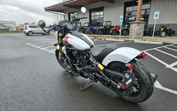 2025 Indian 101 Scout Ghost White Metallic With Graphics