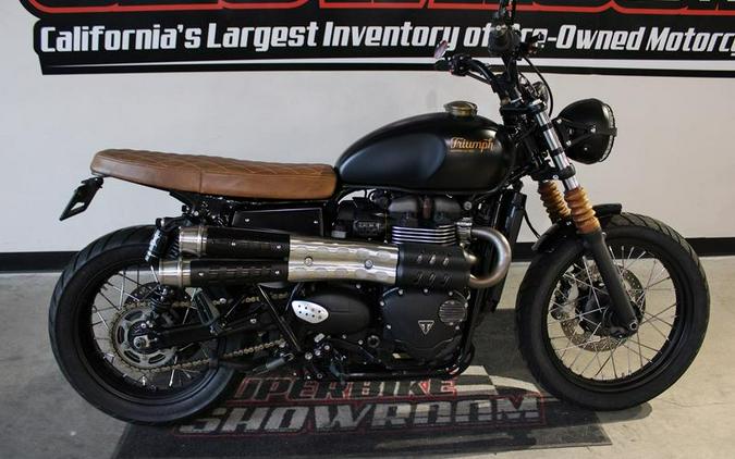 2019 Triumph Street Scrambler Matt Khaki and Aluminum Silver