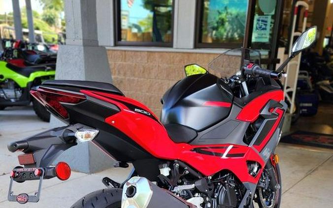 2024 Kawasaki Ninja® 500 ABS Passion Red/Metallic Flat Spark Black