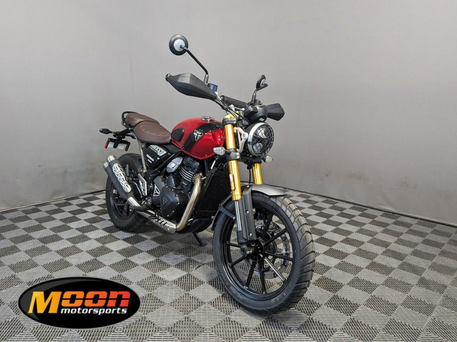 2024 Triumph Scrambler 400 X Carnival Red Phantom Black