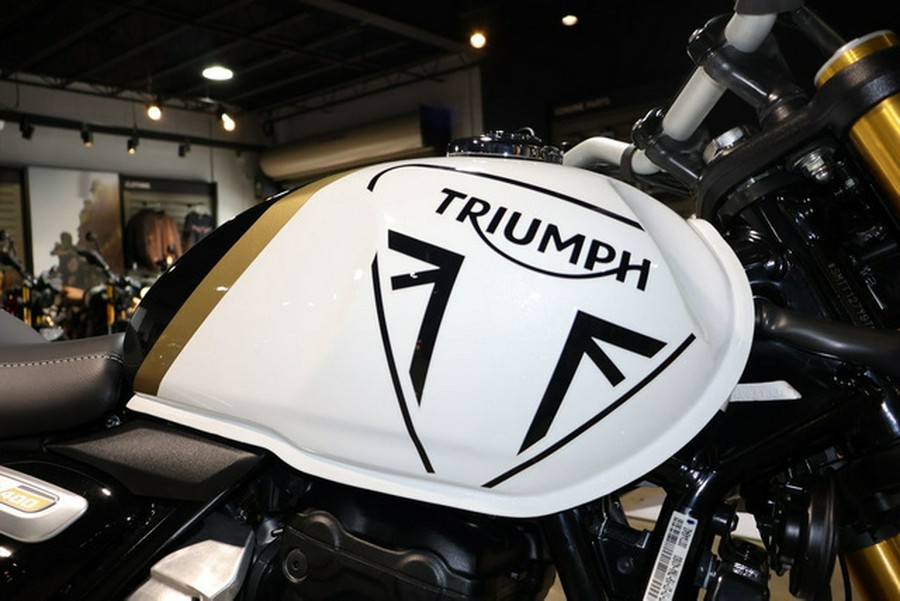 2026 Triumph Speed 400 Pearl Metallic White/Phantom Black