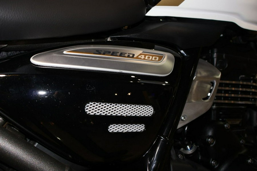2026 Triumph Speed 400 Pearl Metallic White/Phantom Black