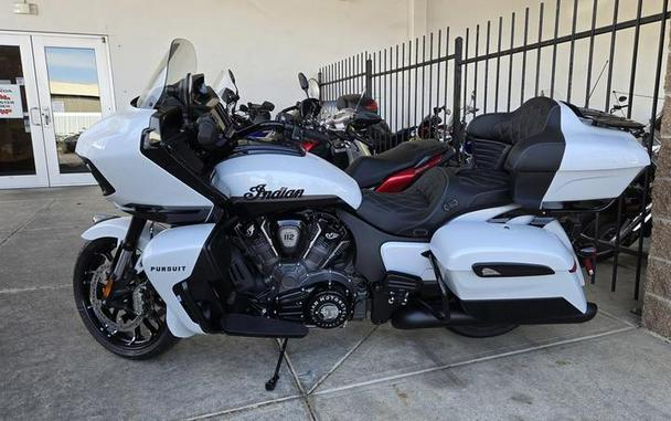 2026 Indian Motorcycle® Pursuit® Dark Horse® 112 Ghost White Metallic with Black Metallic