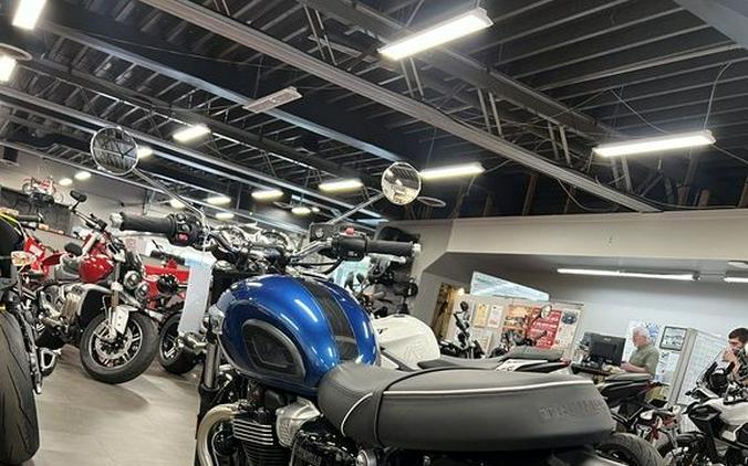 2023 Triumph Bonneville T100 Chrome Edition Cobalt Blue