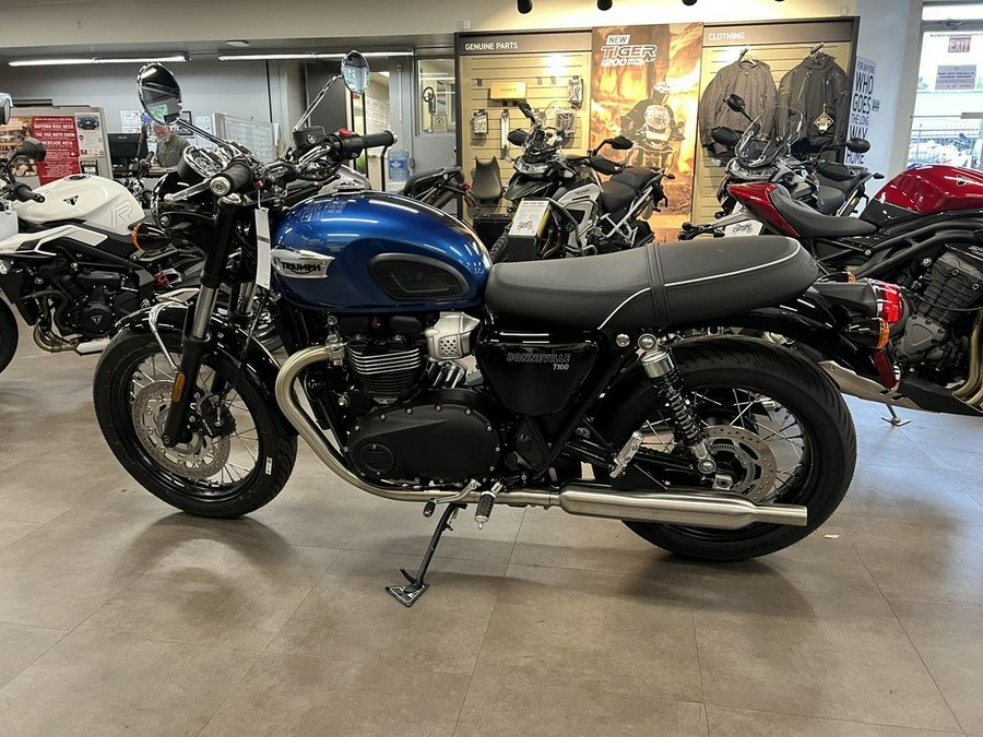 2023 Triumph Bonneville T100 Chrome Edition Cobalt Blue