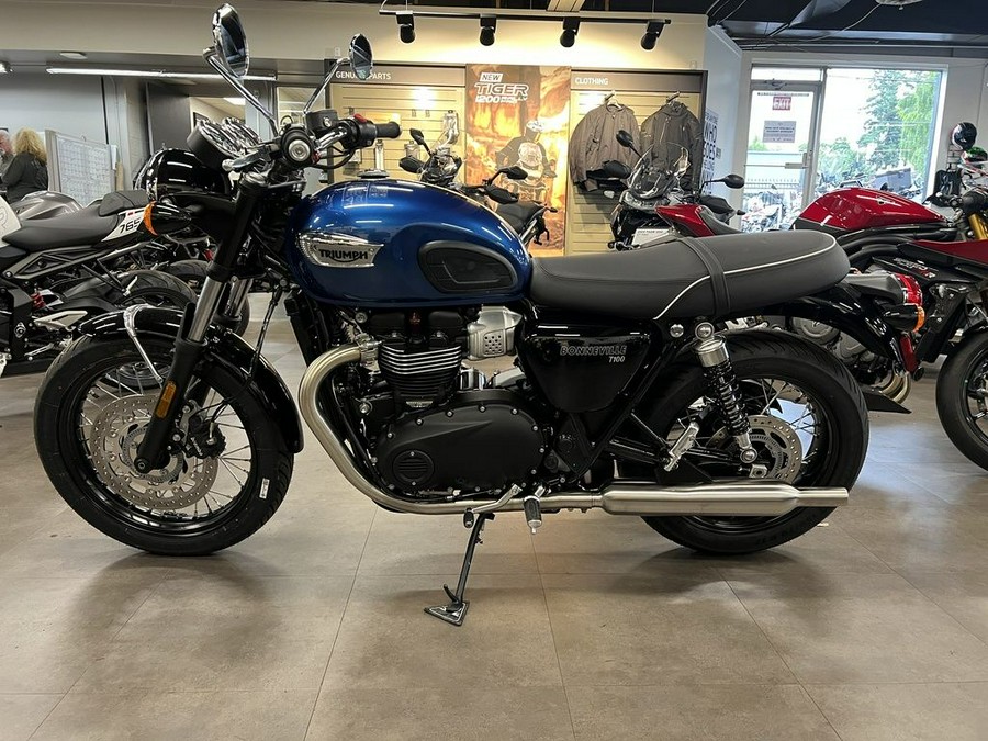 2023 Triumph Bonneville T100 Chrome Edition Cobalt Blue