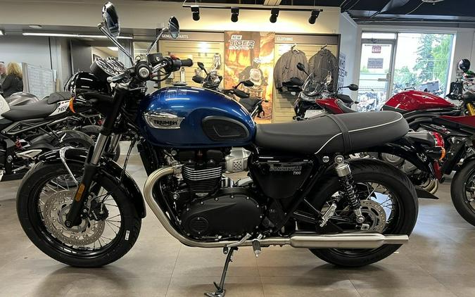 2023 Triumph Bonneville T100 Chrome Edition Cobalt Blue