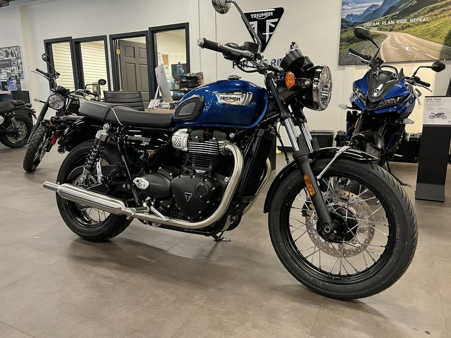 2023 Triumph Bonneville T100 Chrome Edition Cobalt Blue