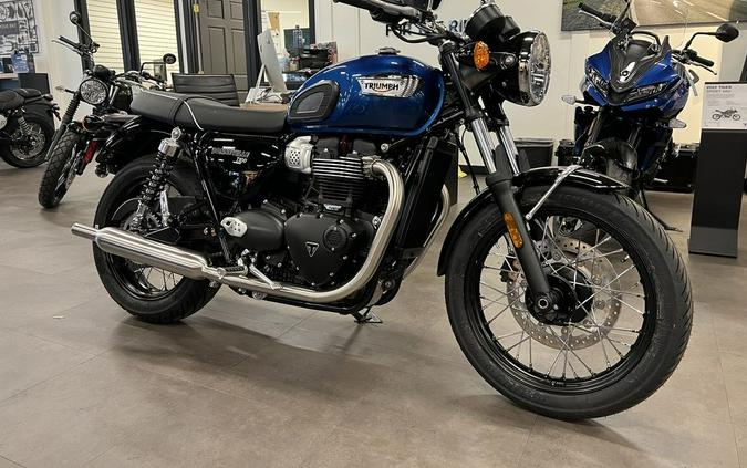 2023 Triumph Bonneville T100 Chrome Edition Cobalt Blue