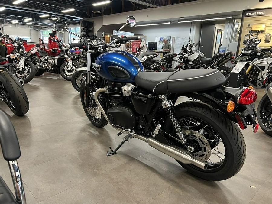 2023 Triumph Bonneville T100 Chrome Edition Cobalt Blue