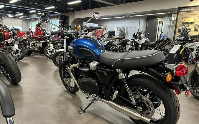 2023 Triumph Bonneville T100 Chrome Edition Cobalt Blue