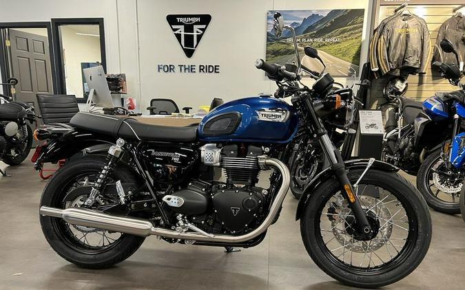 2023 Triumph Bonneville T100 Chrome Edition Cobalt Blue