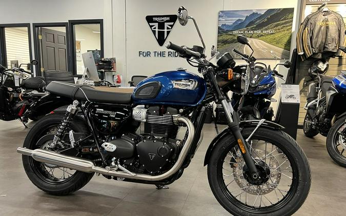 2023 Triumph Bonneville T100 Chrome Edition Cobalt Blue