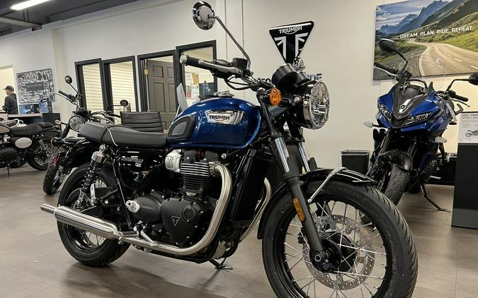 2023 Triumph Bonneville T100 Chrome Edition Cobalt Blue