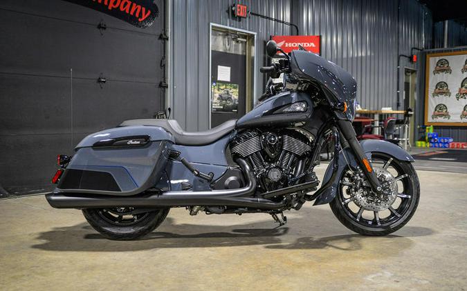 2024 Indian Motorcycle® Chieftain® Dark Horse® w/Powerband Audio Pkg Icon Stealth Gray Azure