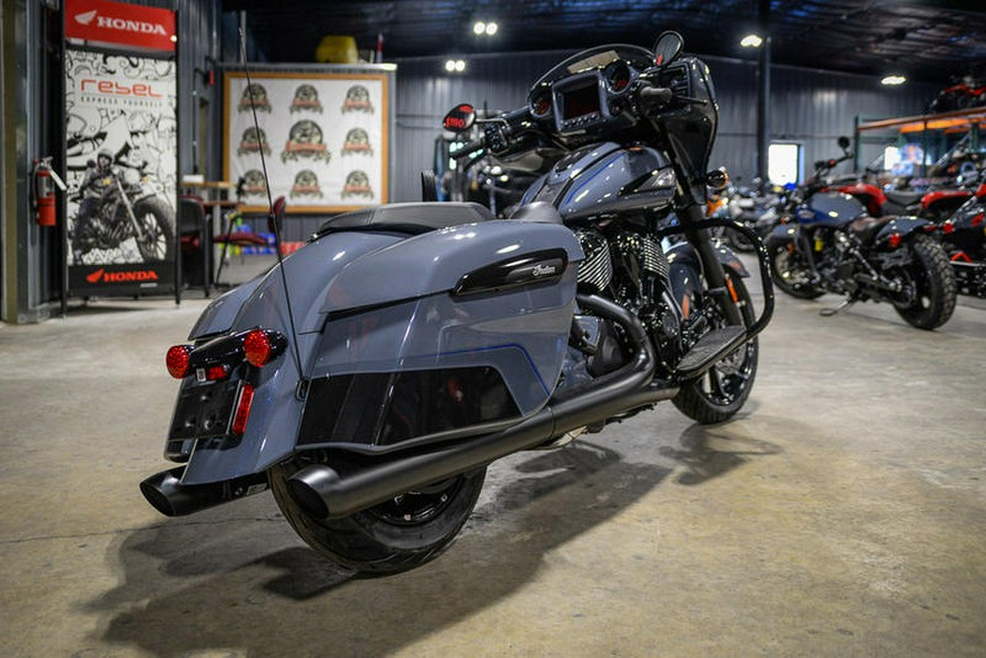 2024 Indian Motorcycle® Chieftain® Dark Horse® w/Powerband Audio Pkg Icon Stealth Gray Azure