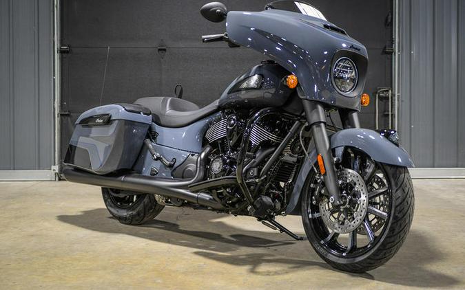 2024 Indian Motorcycle® Chieftain® Dark Horse® w/Powerband Audio Pkg Icon Stealth Gray Azure