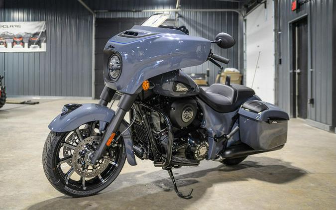 2024 Indian Motorcycle® Chieftain® Dark Horse® w/Powerband Audio Pkg Icon Stealth Gray Azure