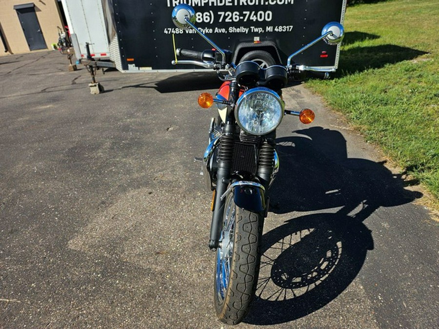 2018 Triumph Bonneville T100 New England White/ Intense Orange Black