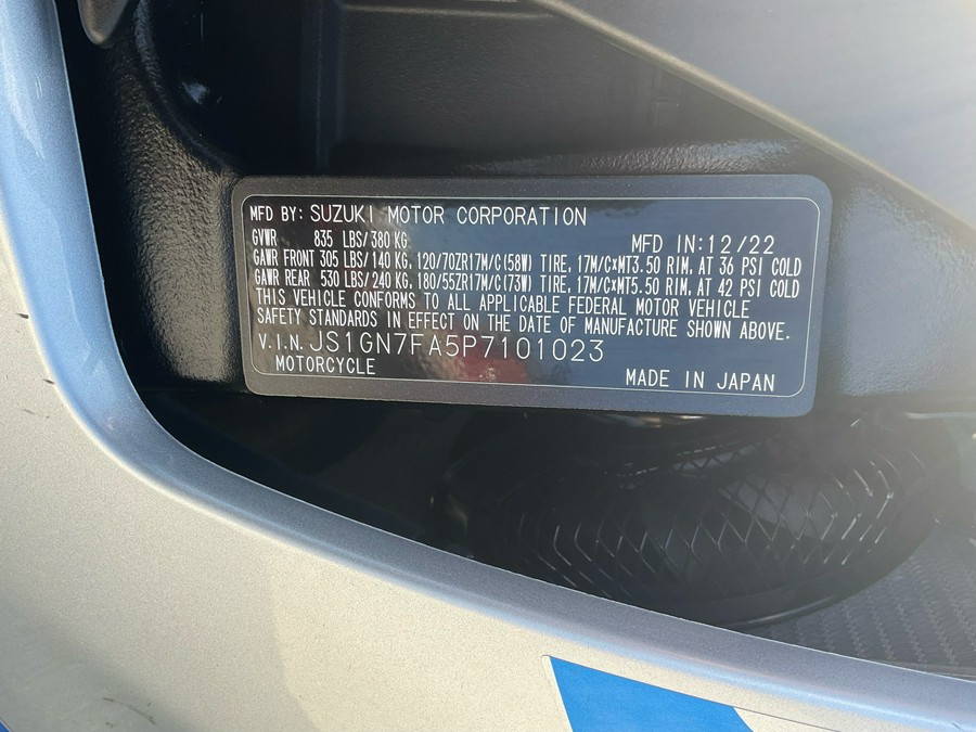 2023 Suzuki Motor of America Inc. GSX-R600Z