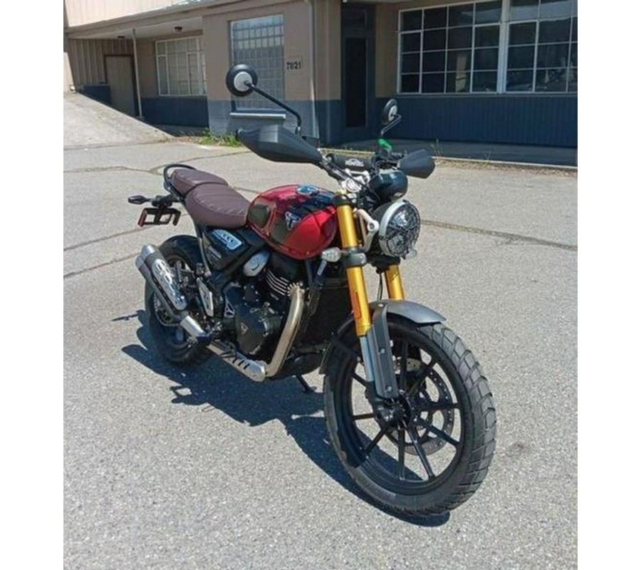 2025 Triumph Scrambler 400 X Carnival Red / Phantom Black