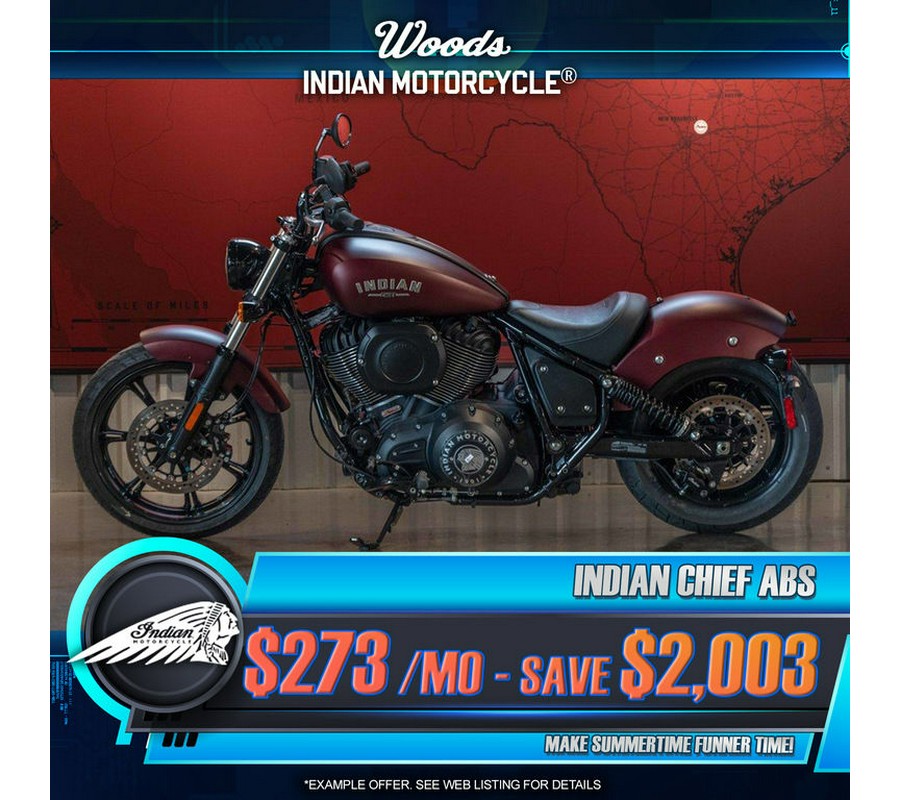 2023 Indian Motorcycle® Chief® ABS Maroon Metallic Smoke