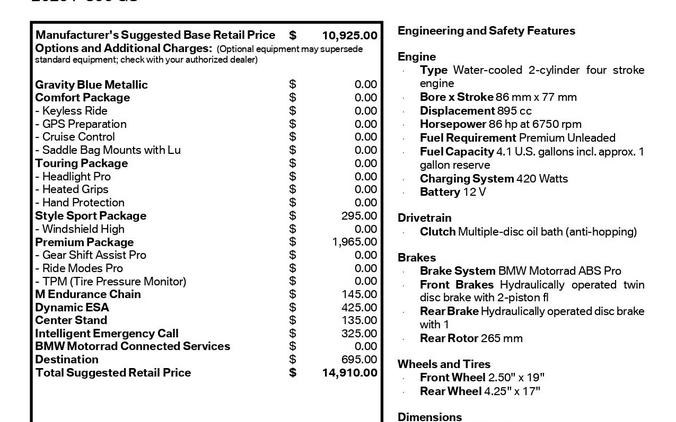 New 2026 BMW F 800 GS