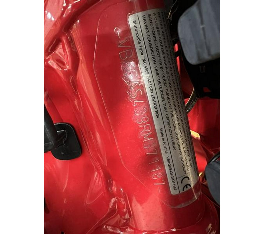 2024 GASGAS MC 450F Factory Edition