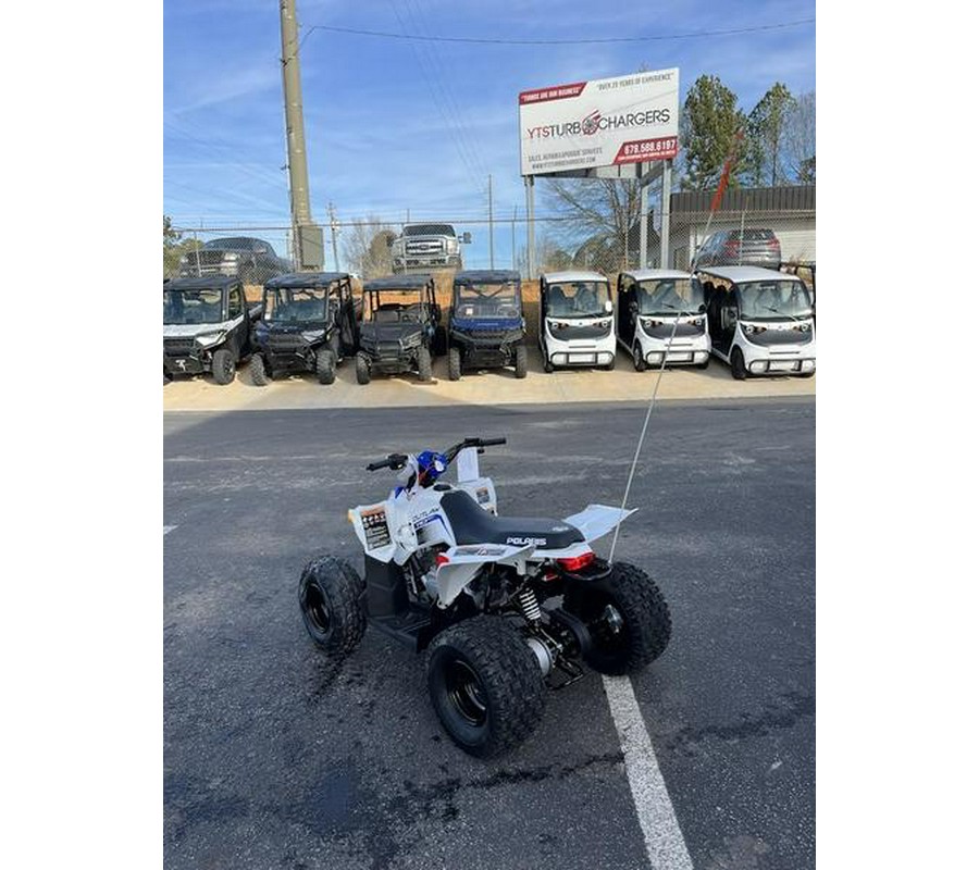 2025 Polaris® Outlaw 110 EFI Bright White / Polaris Blue