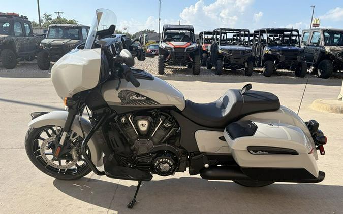 2026 Indian Chieftain Powerplus Dark Horse 112 W/Powerband Chalk With Black Metallic