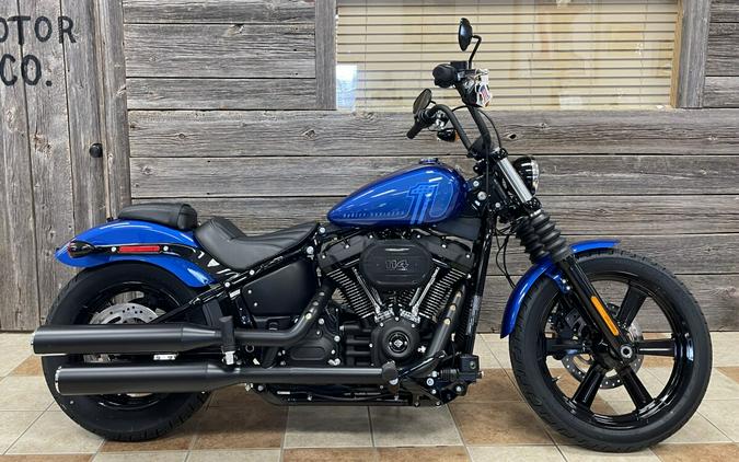 2024 Harley-Davidson Street Bob 114 Blue Burst - Black Finish