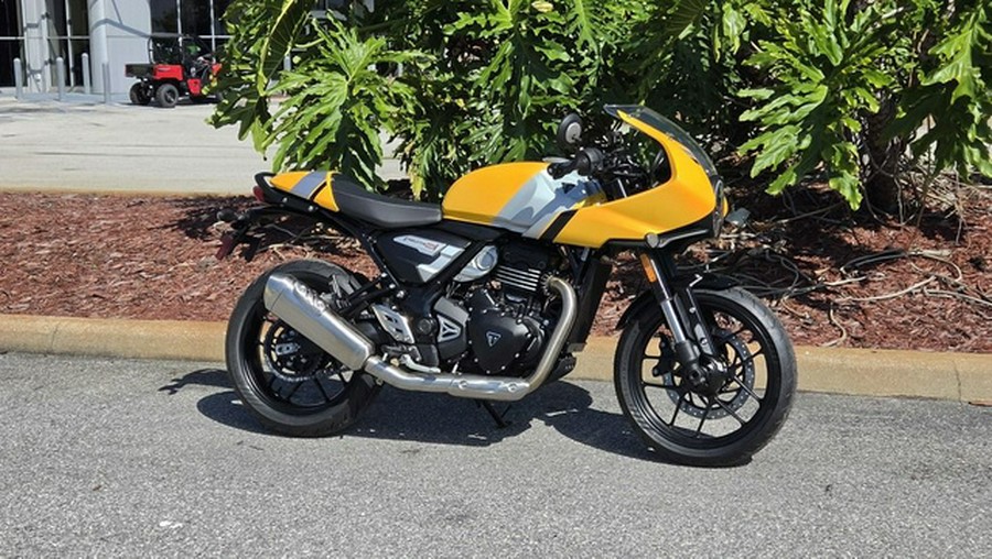 2026 Triumph Thruxton 400 Metallic Racing Yellow / Aluminium Silver 400