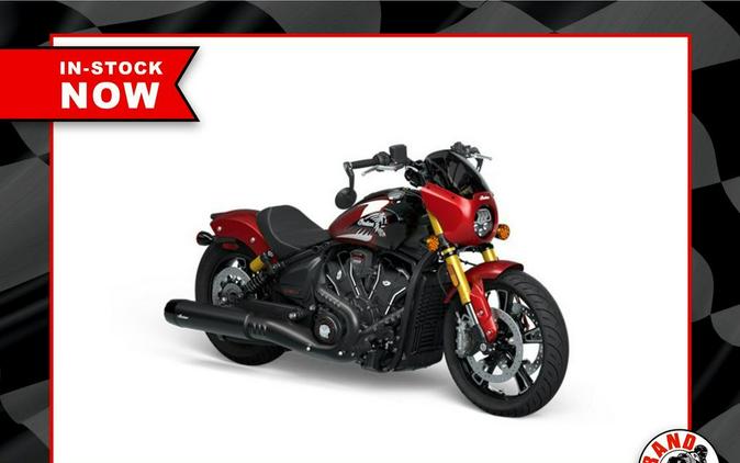 2025 Indian Motorcycle® 101 Scout® Sunset Red Metallic with Graphics