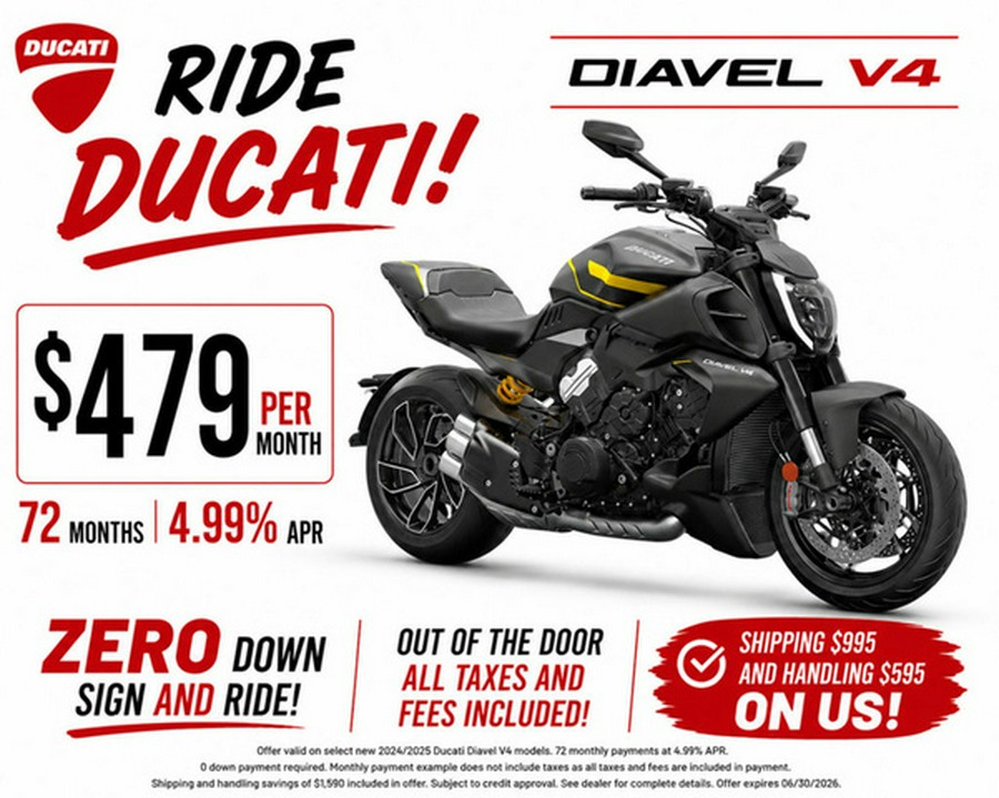 2026 Ducati Diavel V4 Black Roadster