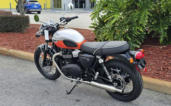 2025 Triumph Bonneville T100 Aluminum / Baja Orange