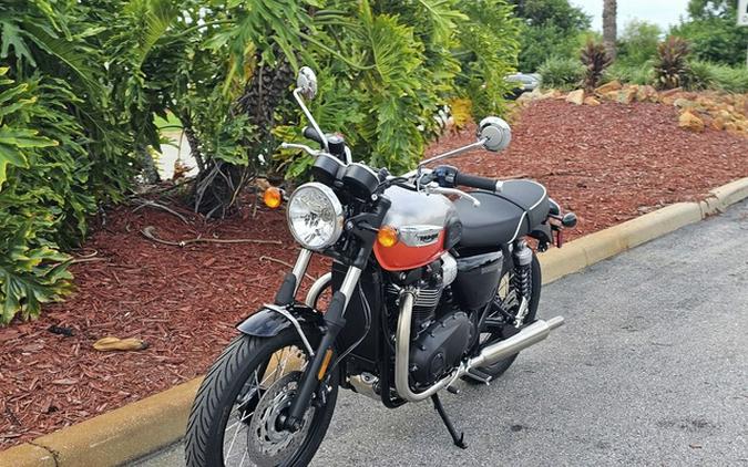 2025 Triumph Bonneville T100 Aluminum / Baja Orange