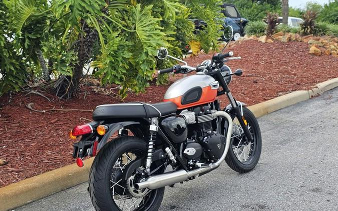 2025 Triumph Bonneville T100 Aluminum / Baja Orange