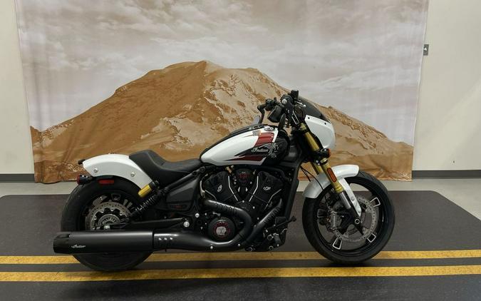 2025 Indian Motorcycle® 101 Scout® Ghost White Metallic with Graphics