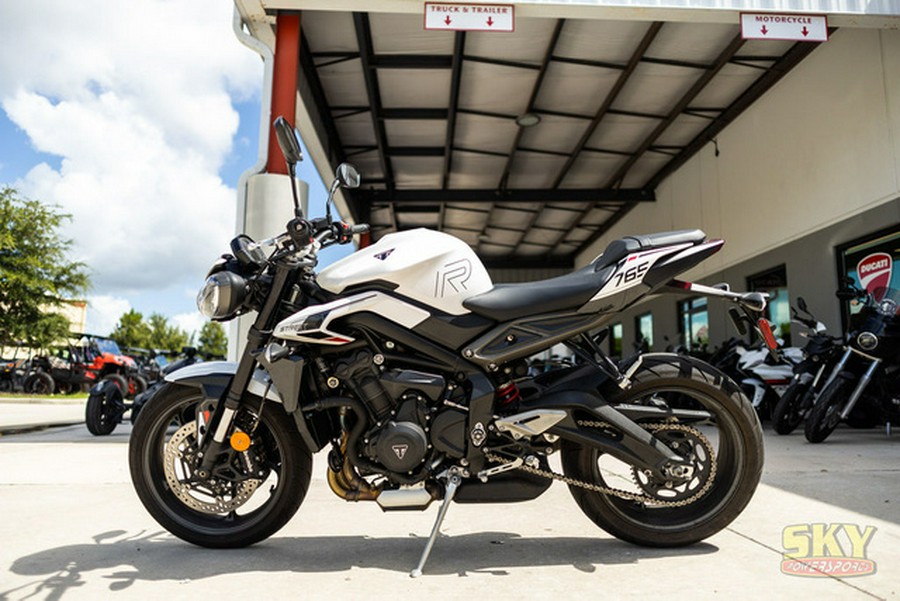 2024 Triumph Street Triple 765 R Crystal White