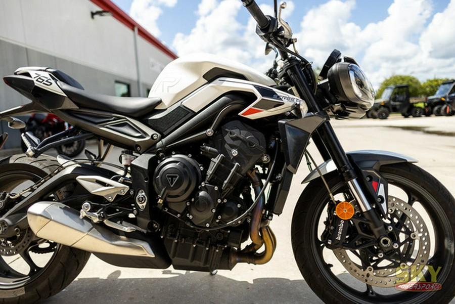 2024 Triumph Street Triple 765 R Crystal White