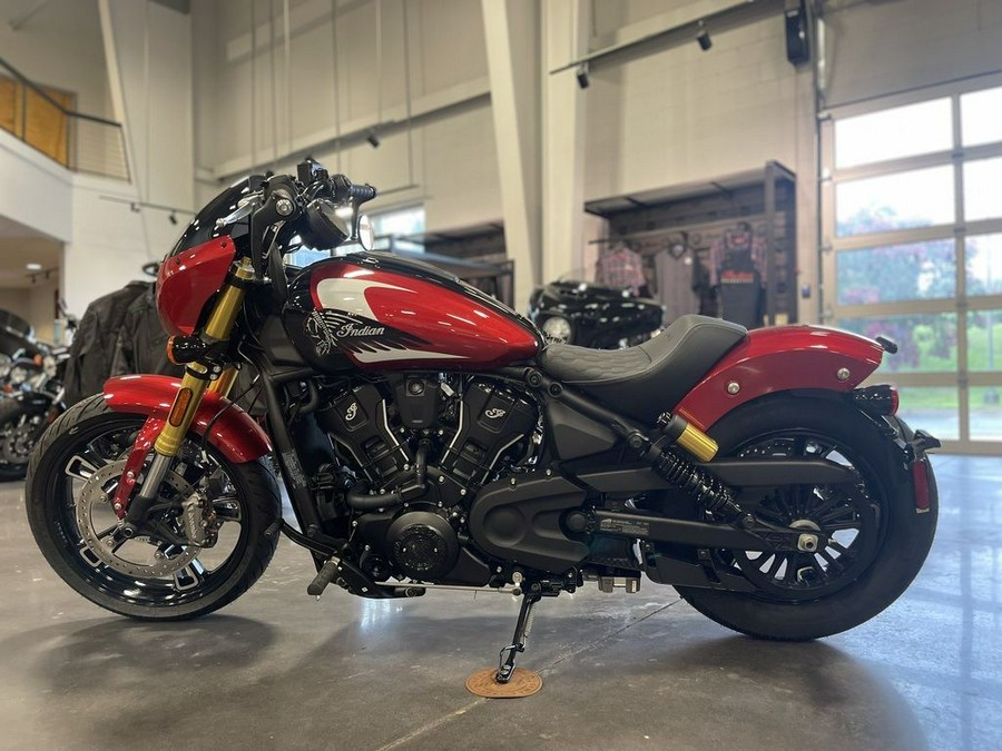 2025 Indian Motorcycle® 101 Scout® Sunset Red Metallic with Graphics