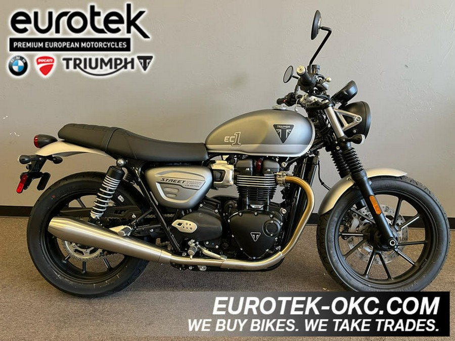 2022 Triumph Street Twin EC1 Matt Silver Ice / Matt Aluminium Silver