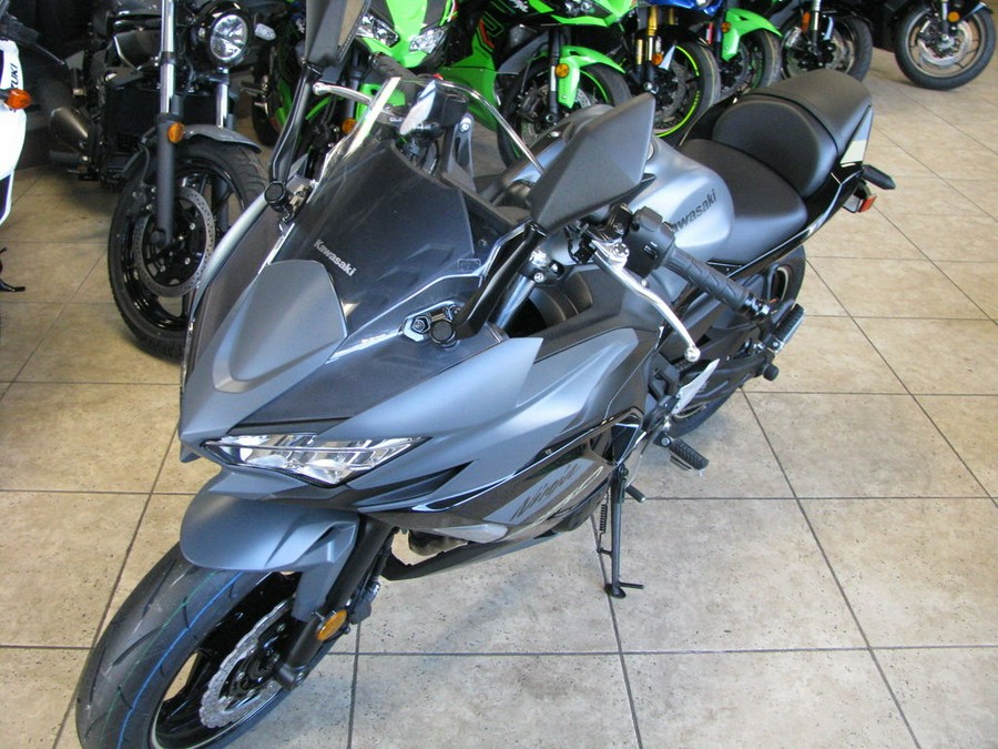 2024 Kawasaki Ninja® 650 Metallic Matte Dark Gray/Metallic Spark Black