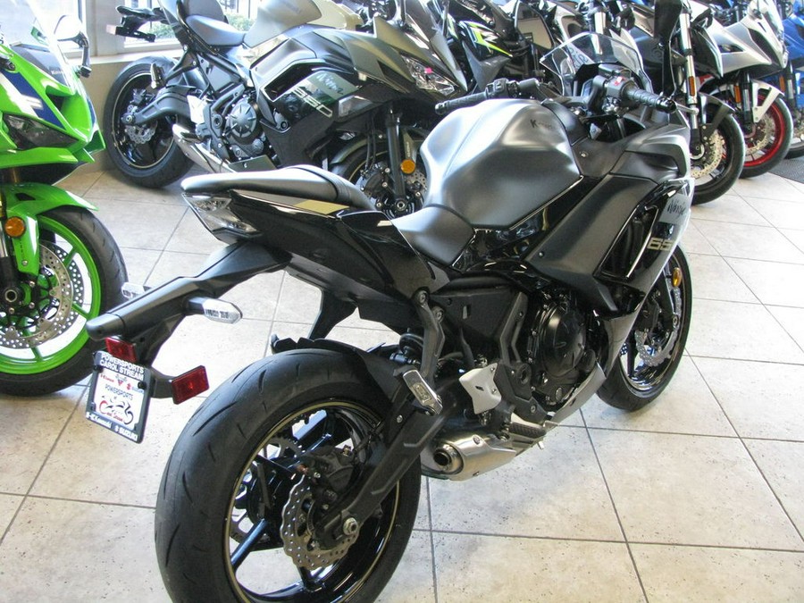 2024 Kawasaki Ninja® 650 Metallic Matte Dark Gray/Metallic Spark Black