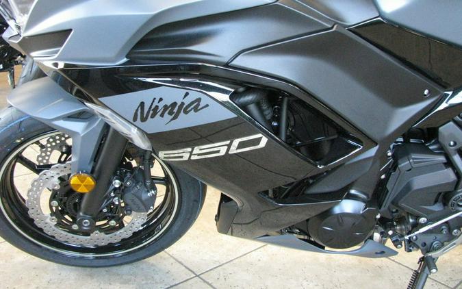 2024 Kawasaki Ninja® 650 Metallic Matte Dark Gray/Metallic Spark Black